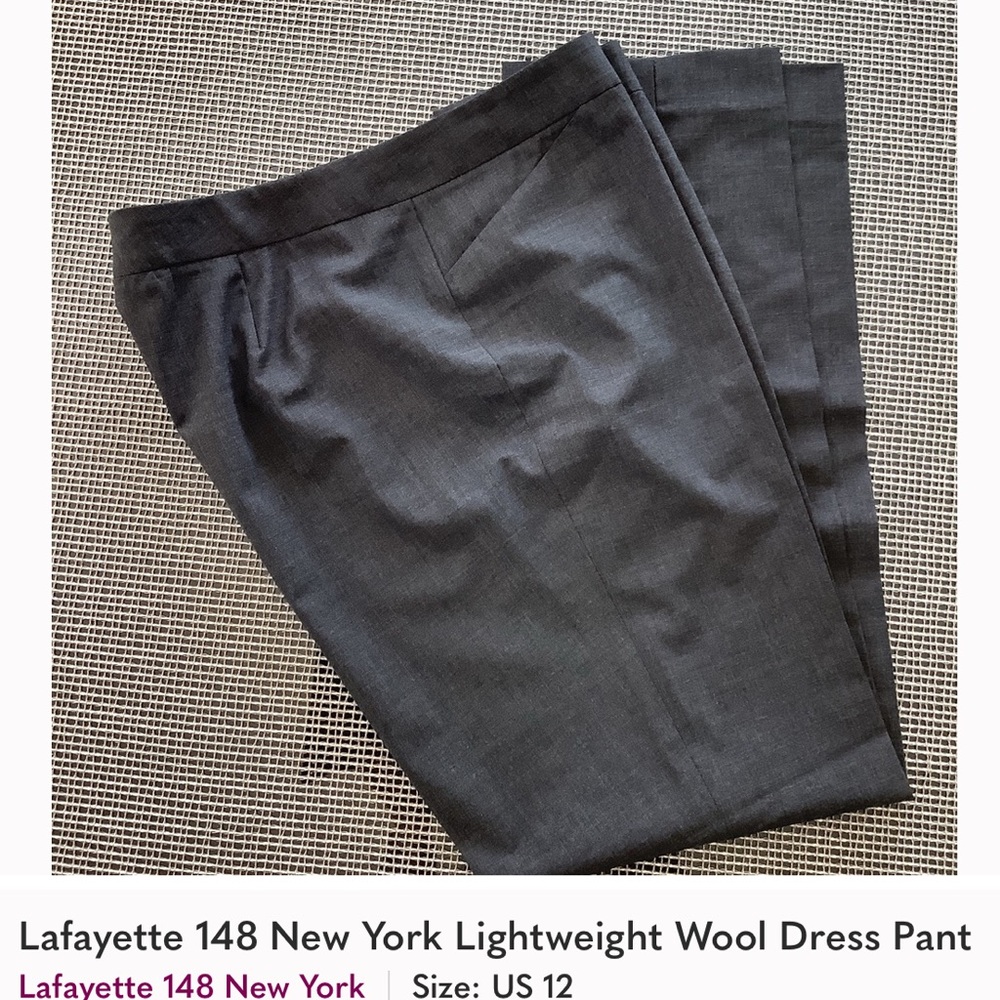 Lafayette 148 New York Lightweight Wool Dress Pant